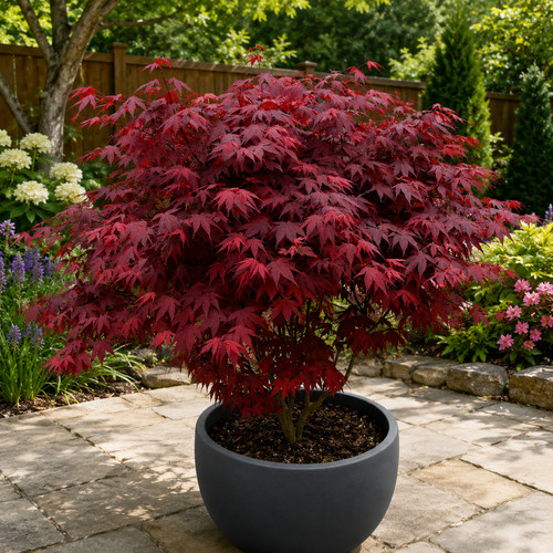 Japanese purple maple tree - purple, in